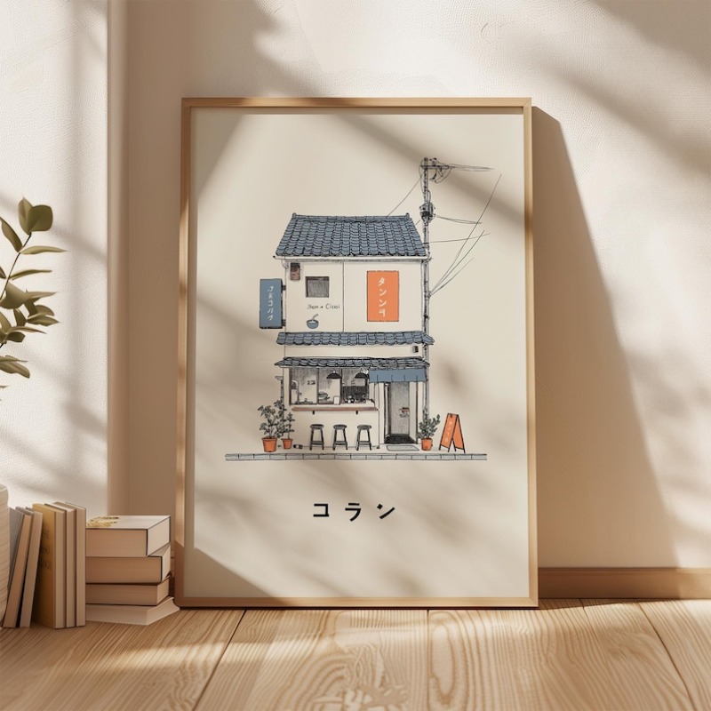 Home Office Ideas - 1 adet Japon Ramen Dükkanı Kanvas