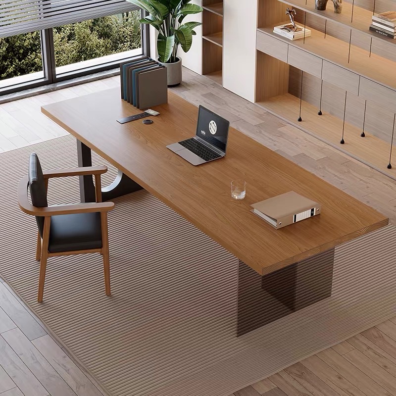 Home Office Furniture - İtalyan Akrilik Yüzer Ahşap Ofis Masası