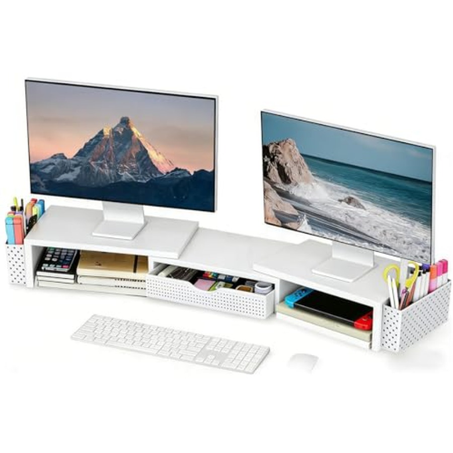 Monitor Riser Stand - Metal Masa Düzenleyicileri ve Aksesuarları, Çekmeceli