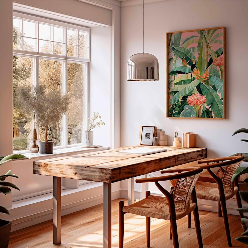 1 adet Retro Tropikal Kanvas P - Home Office Furniture incelemesi ve fiyatı