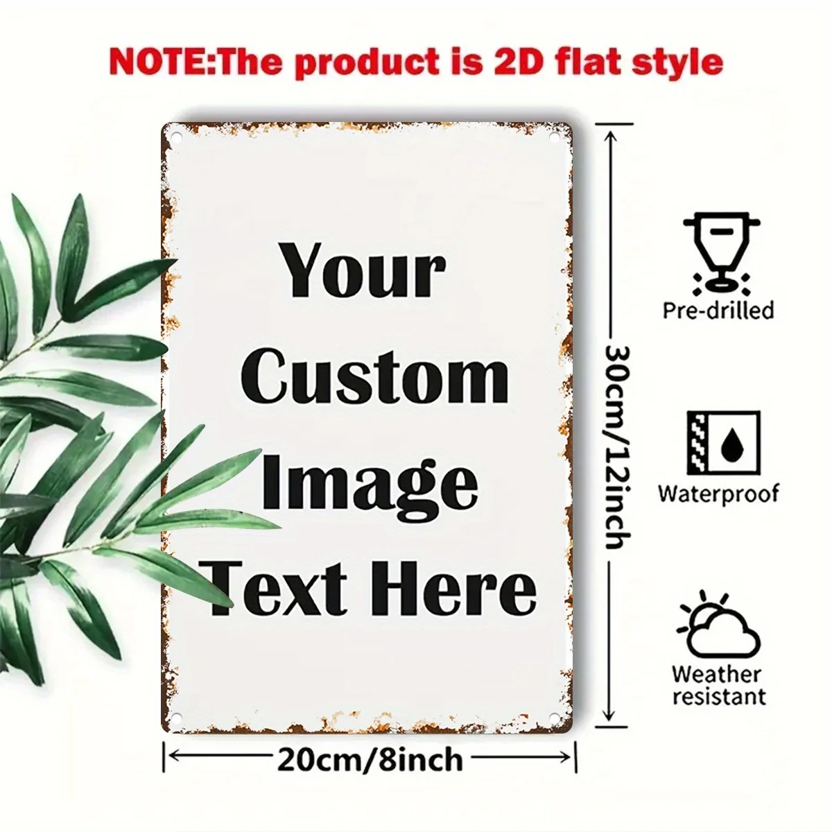 Özel Fotoğraf ve Metinli Tenek - Home Office Image incelemesi ve fiyatı