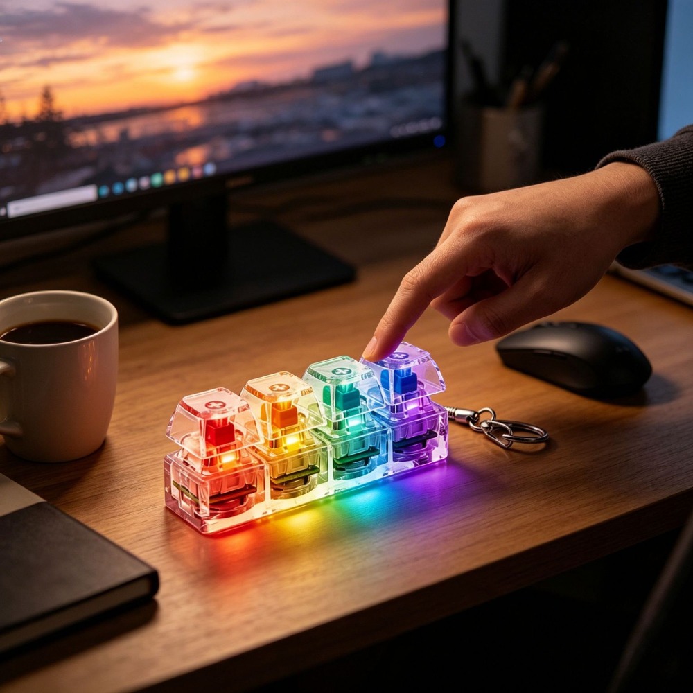 LED Işıklı Anahtarlık Klavye D - Home Office Desk Ideas incelemesi ve fiyatı