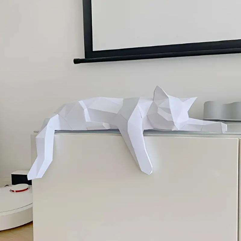 Siyah Beyaz Kedi Heykeli - Geo - Home Office Desk Ideas incelemesi ve fiyatı