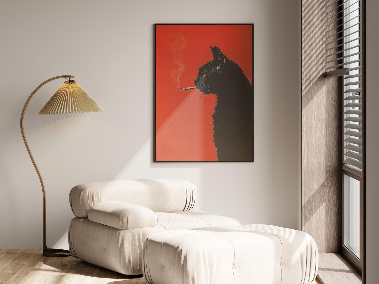 Vintage Siyah Kedi Sigara İçen - Home Office Furniture incelemesi ve fiyatı