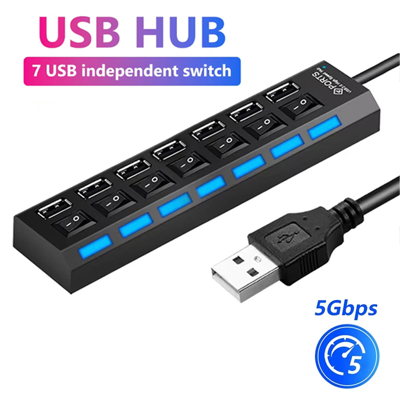 7 Port USB 2.0 Hub Splitter Di - Home Office Ideas incelemesi ve fiyatı